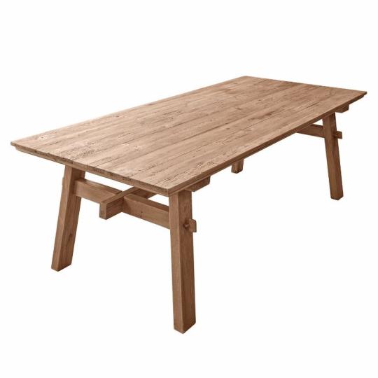 recyklovany borovicovy prirodny dreveny stol dreveny stol country sedliacky stol mediteranska chata rustikalny velky rodinny jedalensky stol.jpg